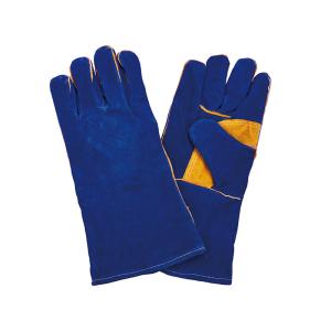Wholesale Heat Resistant Blue Cow Split Leather Working Welding Gloves for Water Proof Function from china suppliers