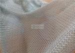 7mm Stainless Steel Ring Mesh Curtains Silver Color Used For Architectural