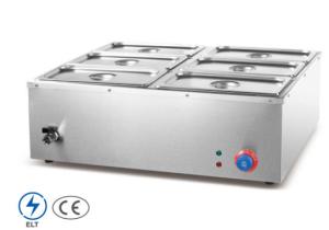 Wholesale 220-240V 50Hz Electric Bain Marie Soup Warmer Stainless Steel For Restaurant Kitchen from china suppliers