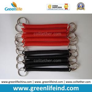 Wholesale Greenlife Factory Red/Black 2.5*10*120mm Spring String Lanyard w/25mm Split Rings from china suppliers