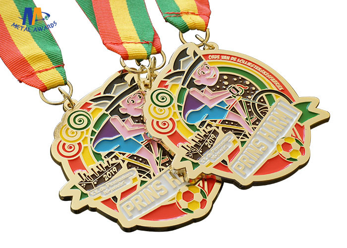 Carnival Medaillen Metal Award Medals Colors Filled With Woven Ribbon Varnish Finish