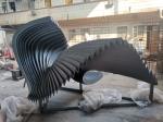 Wave Folding Outdoor Metal Art Sculpture , Pool Installation Stainless Steel