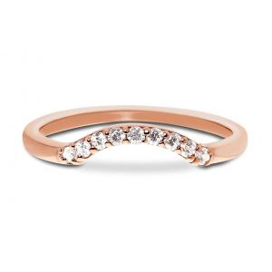 China Prettiest Real Diamond Fancy Promise Rings 14K Rose Gold Jewelry on sale