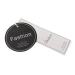 White Round Two Pieces Marble Gilded Coated Paper Hang Tags For Clothing Logo