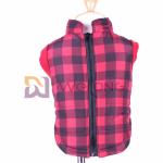 Christmas Plaid Dog Jacket 2*2 RIB Good Elasticity Opening zippered dog coats