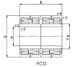 Wholesale Unmounted Four-Row Cylindrical C4 Radial Rolling Bearings with Tapered Bore FCD4466230 from china suppliers
