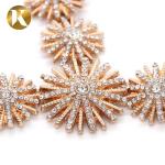T Shape Rhinestone Women Metal Shoe Buckles With Fashion Appearance