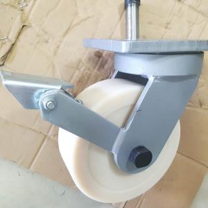 Wholesale 8x3 Inch Super Heavy Duty Nylon Casters With Brake Wide Wheel Lockable Trolley Wheels from china suppliers