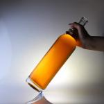 Glass Liquor Bottle Round 75cl Bottle For Cork Cap Type 1000ml 1750ml Collar