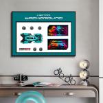 Customized Color Wall Hanging Art Building Blocks 4S Car Dealership 3D Wall