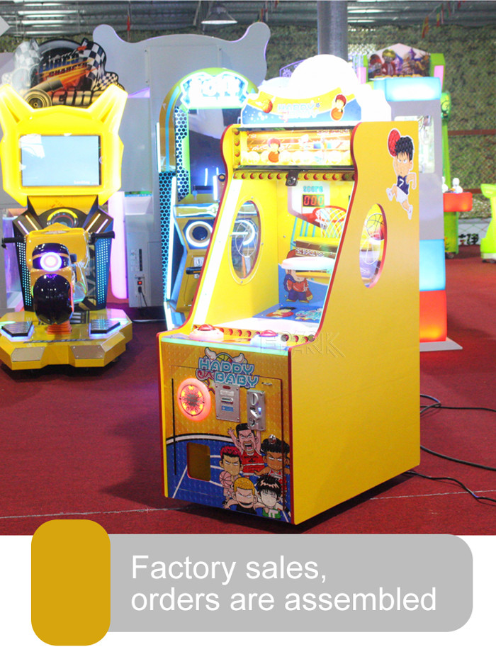 Happy Baby 2 Wooden Cabinet Kids Shooting Ball Game Machine For One Person