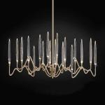 Arrow Line Crystal Lamp Chandelier Art Design Restaurant Hotel Front Desk