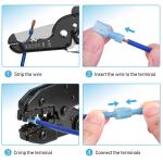 Durable Quick Wire Disconnect Terminal Kit Male Female Nylon Spade 200pcs