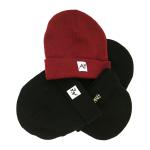 Hot sale unisex warm customize woven label colors material winter knitted hats