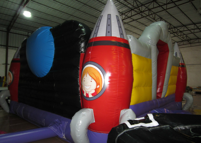 Custom Alien Spaceship Blow Up Bounce House , Little Tikes Inflatable Bounce House