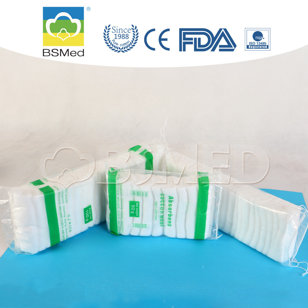 Medical Zig Zag Cotton Pad Custom Size 250g / 500g For Hospital / Clinic