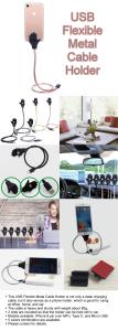 Wholesale Magentic Holder USB Flexible Metal Cable Holder GK-MH01 from china suppliers