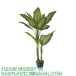 Artificial Green Dieffenbachia Plant 2 Pack - Faux Indoor Plant Spray -