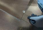 Copper Color Metal Coated Polymer Mesh Fabric For Laminated Glass Door