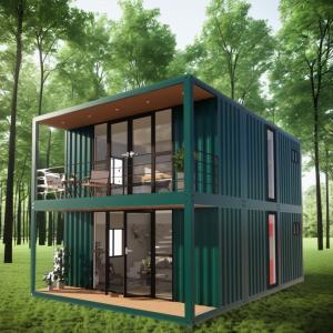 Wholesale Customizable Double-Story Container House for Seaside Vacation Fireproof Prefabricated Forest Villa Resort Sizes 20ft 40ft from china suppliers