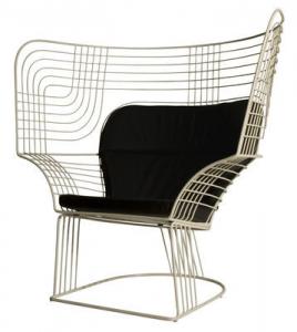 Wholesale Outdoor Showroom Link Easy Chair Furniture With Varnished Steel Tom Dixon Design from china suppliers