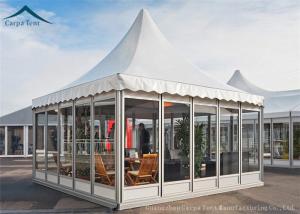 Wholesale White Color PVC Roof Pagoda Tents With Clear Glass Wall UV - Resistant from china suppliers