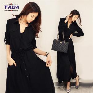 Wholesale New fashion korean design black shirt dresses ladies clothes dress 2017 for women from china suppliers