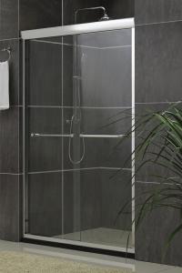 Wholesale Inline Sliding Double Bath Shower Screen Aluminum Alloy Frameless Nano Tempered Glass from china suppliers