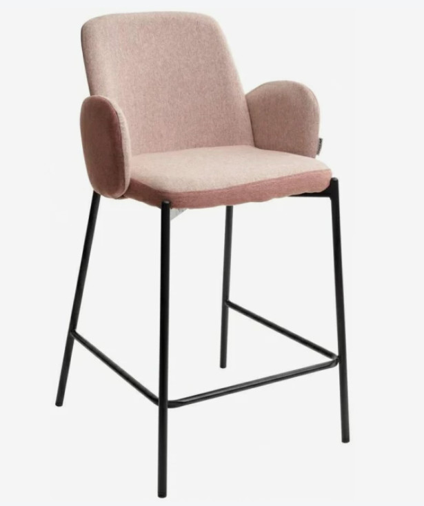 Big Comfortable Seat Upholstery Fabric Kitchen Bar Stools With Footrest