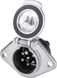 Wholesale Silver Trailer Wiring Plug Adapter Aluminum 7 Pin Round Trailer Plug from china suppliers