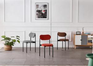 Wholesale Stacking 43x43x79CM Sturdy Dining Room Chairs With Metal Legs from china suppliers