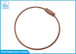 Nylon Stainless Steel Wire Rope Keychain TPU Cable Key Ring