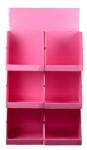Pink KT Recyclable Wine Cardboard Display Stands Varnishing Coating