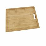3 Compartments Bamboo Bread Cutting Board Non Slip 350*250*15mm With Juice