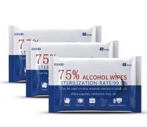 Wholesale Antibacterial Disinfection Wet Wipes 40PCS Hand Cleaning With 75% Alcohol from china suppliers