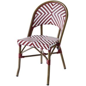 China Rustproof Powder Coated Aluminium High Back Wicker Dining Chairs on sale