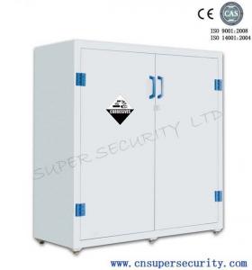 Wholesale Vertical Plastic Solvent Acid / Alkaline Corrosive Storage Cabinet 2 Fixed Shelves / Dual Door from china suppliers