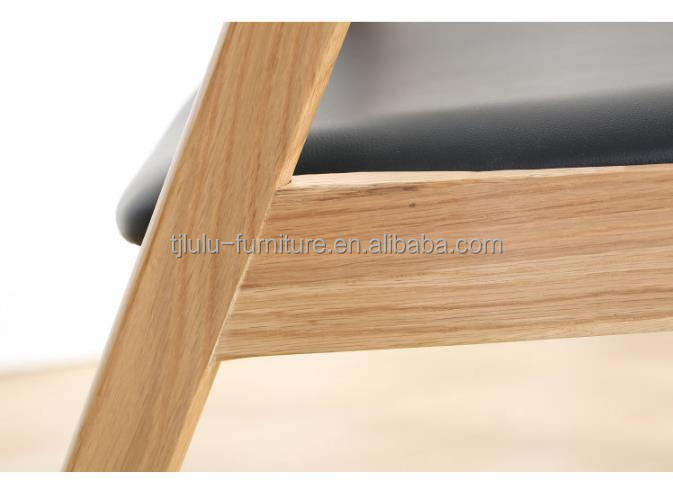 Mail packing Y Leisure Facilities Nordic Oak Wood Leather Chair Classical Wood Dining Chairs Restaurant Chair