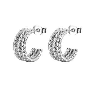 Wholesale Sliver Hoop Fashion Jewellery Earrings with Dimond and Eye-catching Design from china suppliers