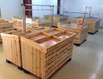 Supermarket Wooden Retail Display Shelving / Custom Shelves For Store