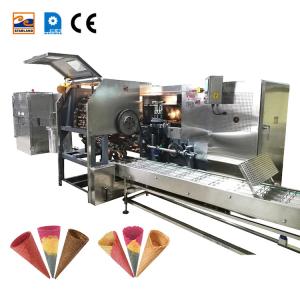 Wholesale PLC Ice Cream Cone Making Machine 47 Baking Pans Large Food Production Equipment from china suppliers