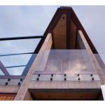 Balcony Frameless Balustrades 2205 Glass Railing Stainless Steel Side Mount
