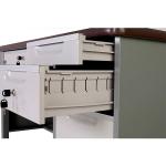 Corrosion Resistance Cam Lock 3 Drawers Steel Executive Desk