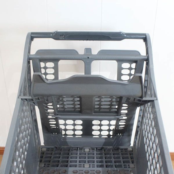 130L China All Plastic Push Trolley Plastic Shopping Carts