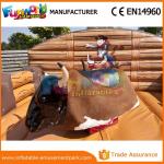 Large Inflatable Sports Games Mechanical Rodeo Bull Inflatable Brown Mechanical