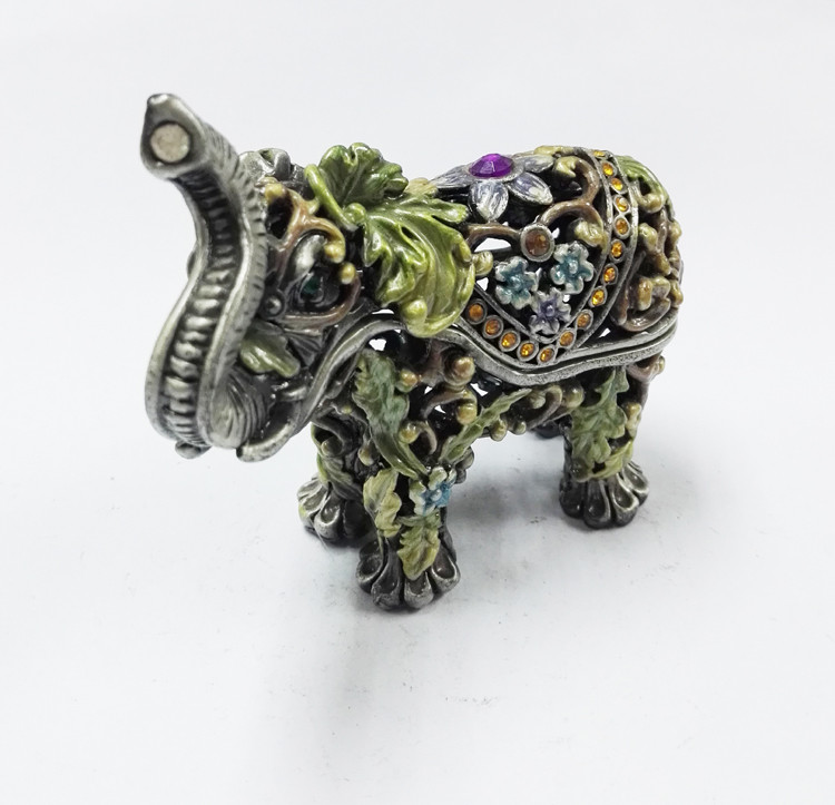 Funky elephant group set decorative indian metal jewellery boxes