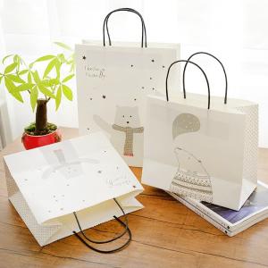 Wholesale White Shopping Twisted Handle Recyclable Printed Kraft Paper Bags from china suppliers