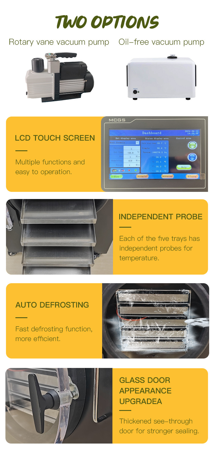 Home Use Freeze Dryer Moveable 5 Trays WiFi Control Freeze Dryer