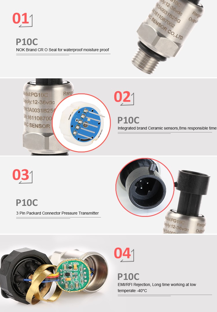 600Bar 20mA 24VDC Air Barometric Pressure Transmitter