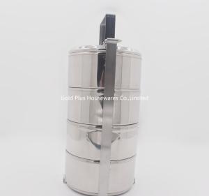 Wholesale 14cm 5 Layers thailand tiffin with handle stainless steel food packaging container from china suppliers